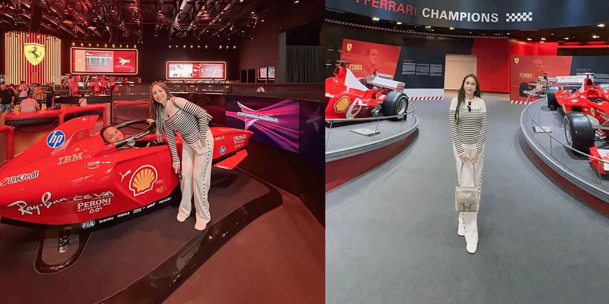Momo Geisha's Vacation with Her Husband in Abu Dhabi, Visits the Super Magnificent Ferrari World