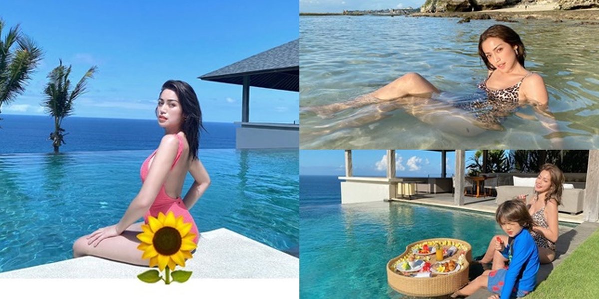 Holiday with El Barack in Bali, Here are 8 Photos of Jessica Iskandar Showing Off Hot Poses in a Swimsuit