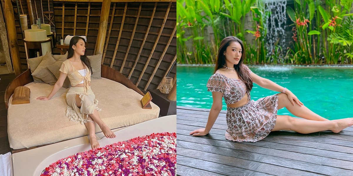 Vacation to Bali, These 8 Portraits of Amanda Caesa's Body Goals and Beauty Become the Highlight - Posing by the Pool Makes You Salfok