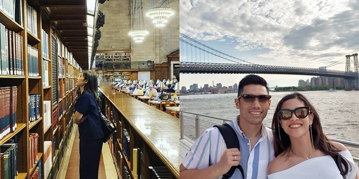 Vacation to New York, Dian Sastro Visits Public Library