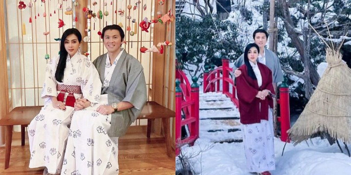 Holiday to Tokyo, Syahrini and Reino Barack Wear Kimono Together