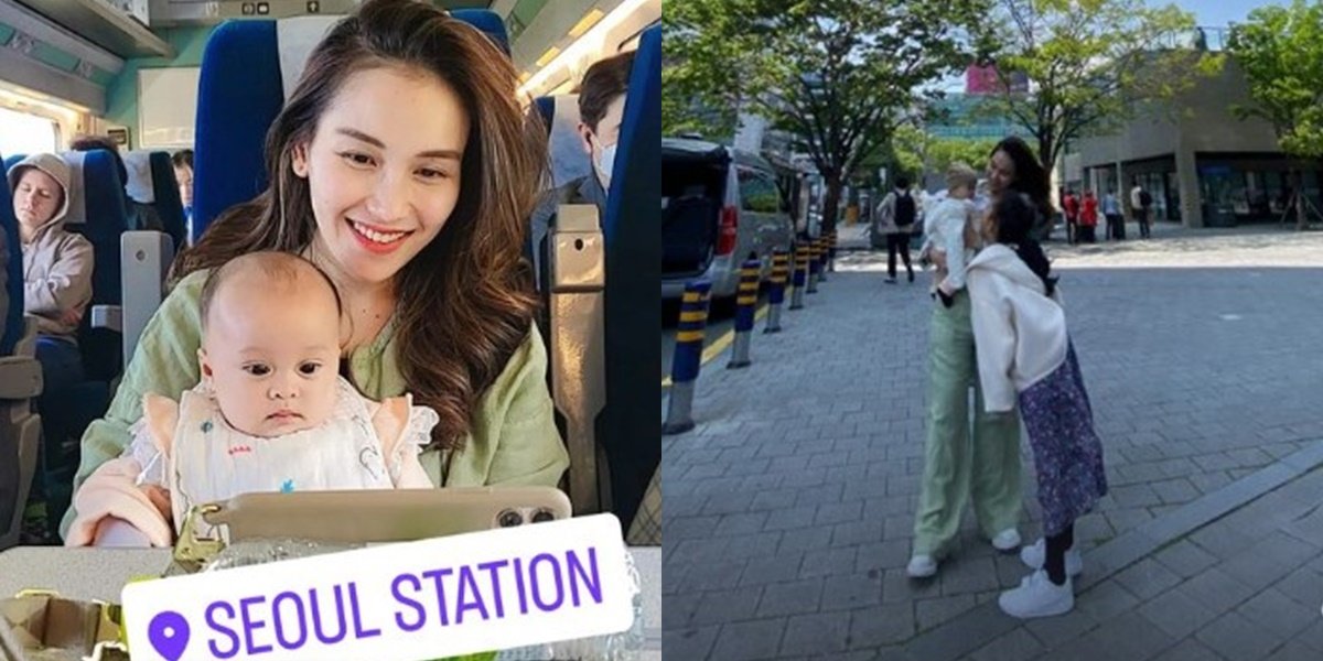 Vacation after Eid, Ayu Ting Ting Takes Bilqis to South Korea - Touring Seoul to Busan