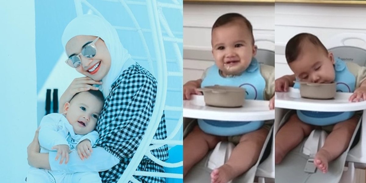 So Cute! These are 7 Adorable Pictures of Baby Ukkasya, Zaskia Sungkar's Child, Eating While Sleeping