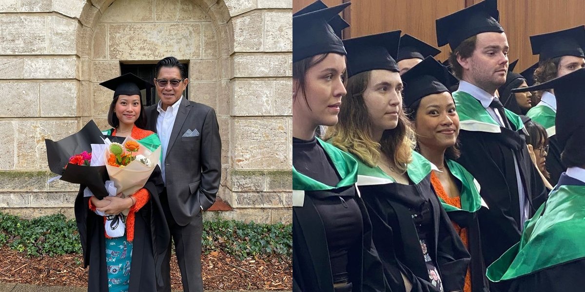 Graduating from the University of Western Australia, Here are 8 Portraits of Kayla Zefannya, Daughter of Becky Tumewu, Graduating Accompanied by Her Father - Looking Beautiful in a Kebaya