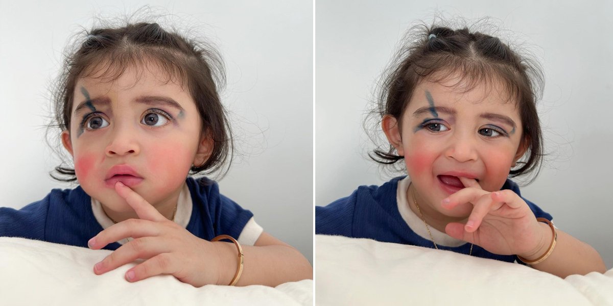 Margin Uploads Photos of Baby Guzel with a Cute Makeup Face, Still Beautiful & Adorable!