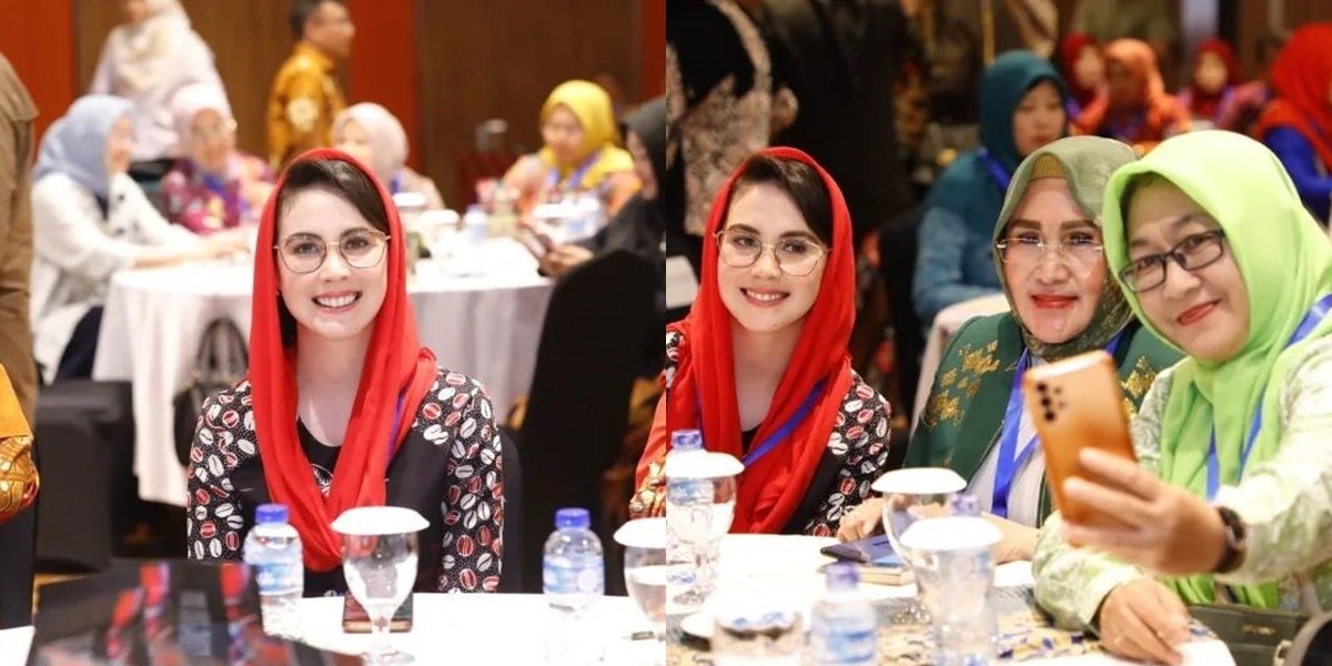 End of Husband's Term is Near, 8 Photos of Arumi Bachin Participating in National Coordination Meeting in Jakarta - Friendly to Take Selfies with Meeting Participants