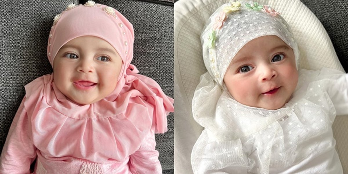 Beautiful Eyes Become the Spotlight, 7 Photos of Baby Guzel, Margin Wieheerm and Ali Syakieb's Daughter, Wearing Hijab - Beautiful Since Childhood