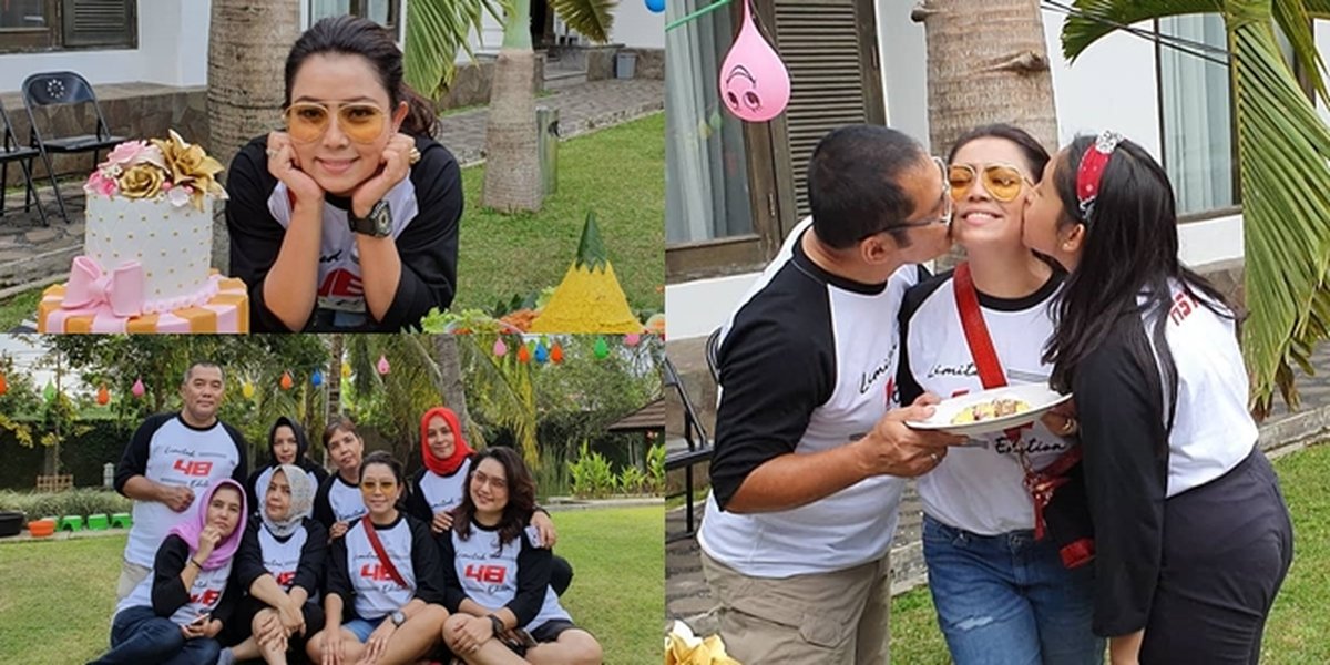 Mayangsari Celebrates 48th Birthday, Receives Love Kisses from Husband and Children