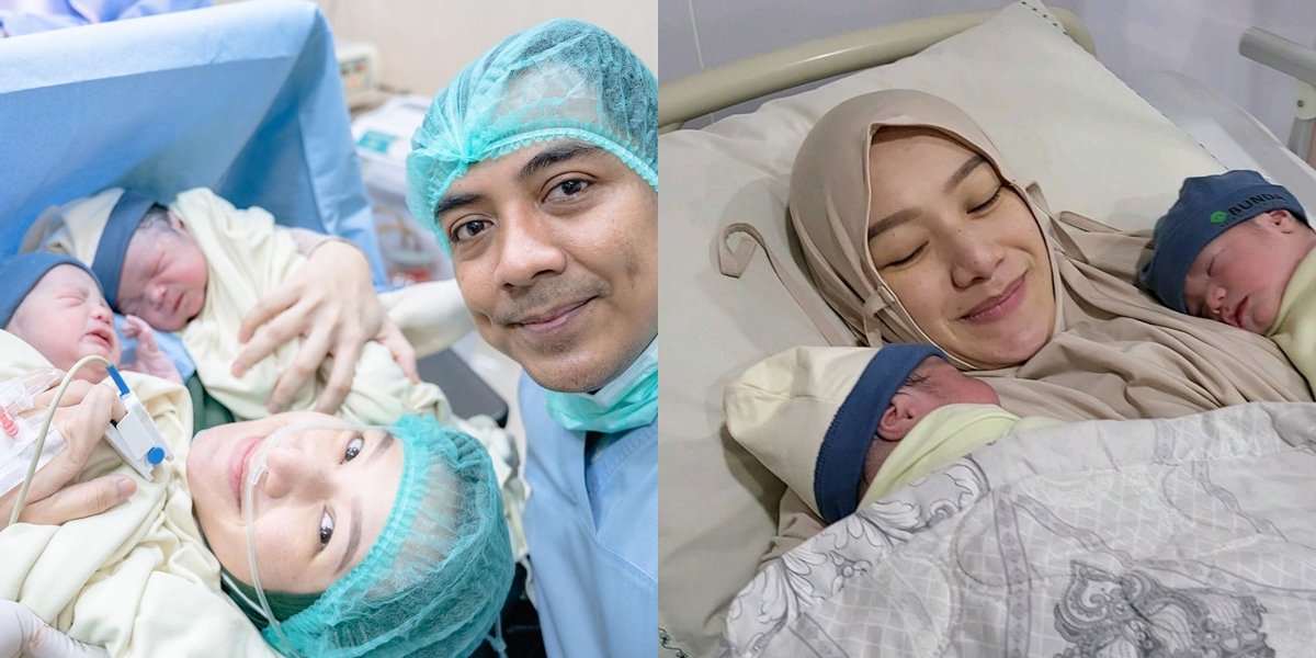 Giving Birth to Twin Babies Through Cesarean Section, Indri Giana, Wife of Ustaz Riza Muhammad, Experienced Stress and Cried