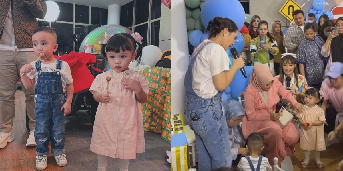 Adorable! Here are 8 pictures of Ameena at Cipung's 2nd birthday, successfully making people laugh when they performed together - Her outfit was widely highlighted