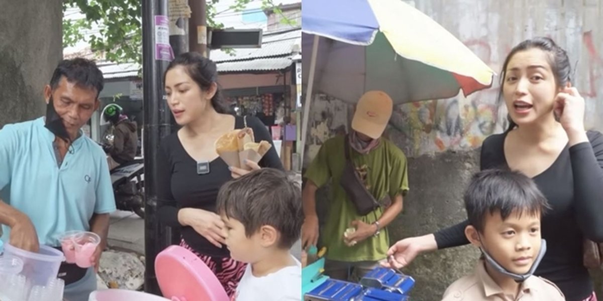 Merakyat, Potret Jessica Iskandar & El Barack Buying Snacks from Elementary School Starting from Crepes to Es Doger, Occasionally 'Stopped' by Mothers Asking for a Photo Together