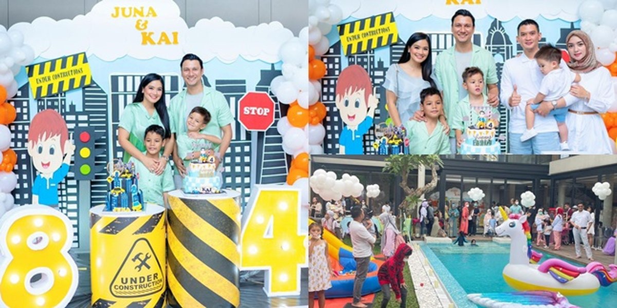 Lively Attended by Celebrities, 10 Photos of Juna and Kai's Birthday Party - Holding a Pool Party at Home