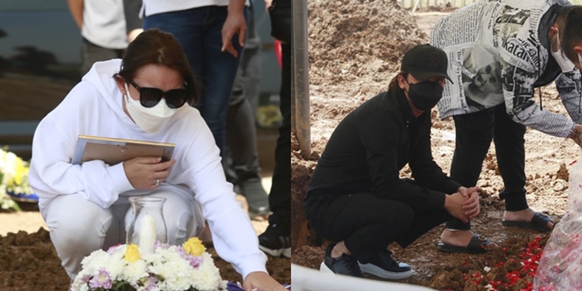 Despite Breaking Up, Billy Syahputra Still Comes and Visits the Late Mother of Amanda Manopo at the Funeral