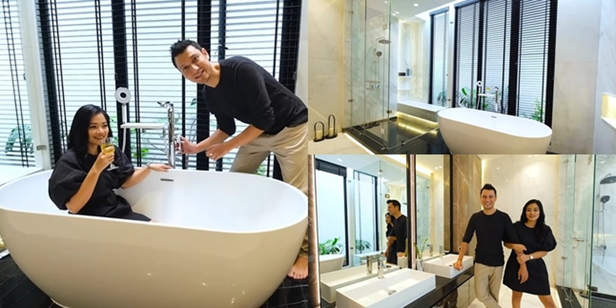 Luxurious Gold-themed, 9 Photos of Titi Kamal and Christian Sugiono's Bathroom - High-tech Toilet Takes the Spotlight