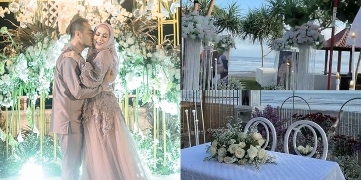 Luxury on the Beach, 8 Portraits of Venna Melinda and Ferry Irawan's Wedding Venue - Displaying Affectionate Kisses While Checking the Location
