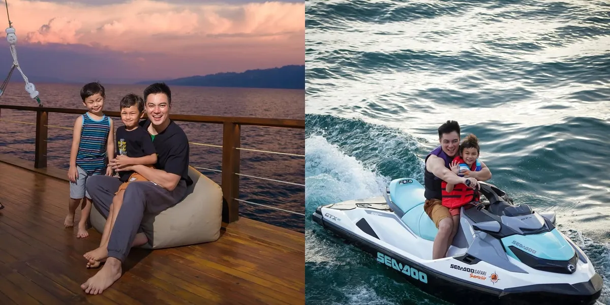 Liburan Seru Baim Wong dan Anak-anak di Danau Toba: Sunset Memukau, Jetski-an Bareng!