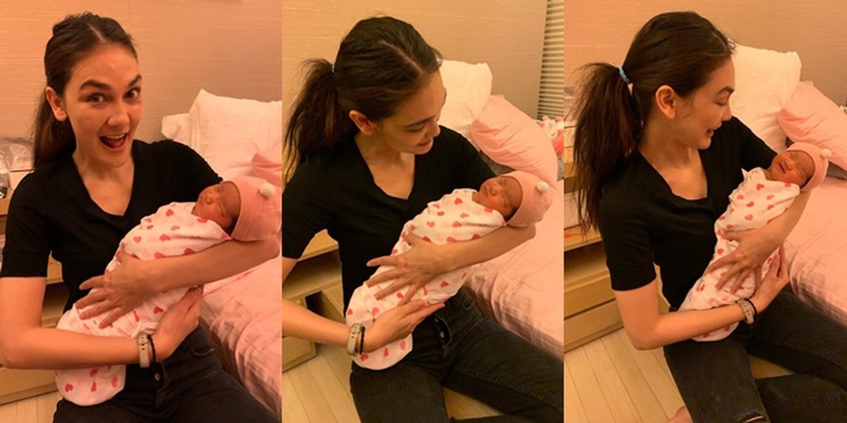 Warm Moment Luna Maya Carrying Momo Geisha's Child, So Maternal