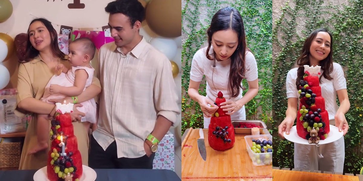 Laura Theux's Moment Making a Watermelon Cake, The Result is Very Beautiful