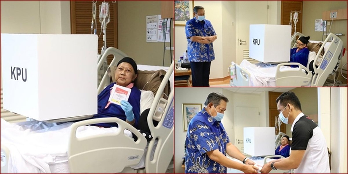 Touching Moment of Mrs. Ani Yudhoyono Voting on the Hospital Bed