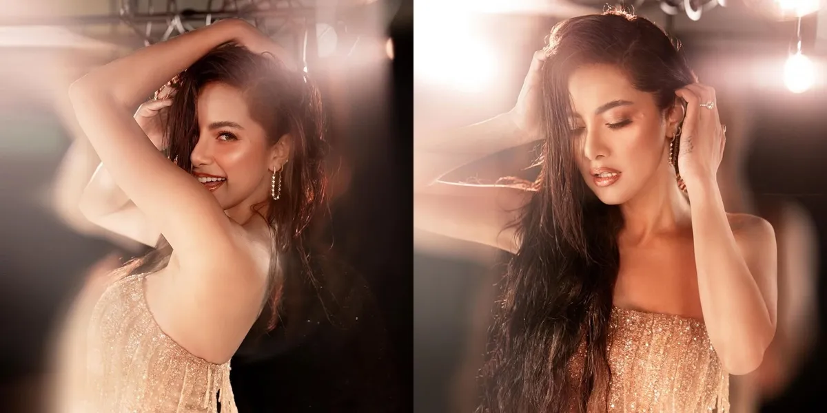 Moment Olla Ramlan Conducts Latest Photoshoot with Golden Glow and Glam Theme, Shining Like a Goddess