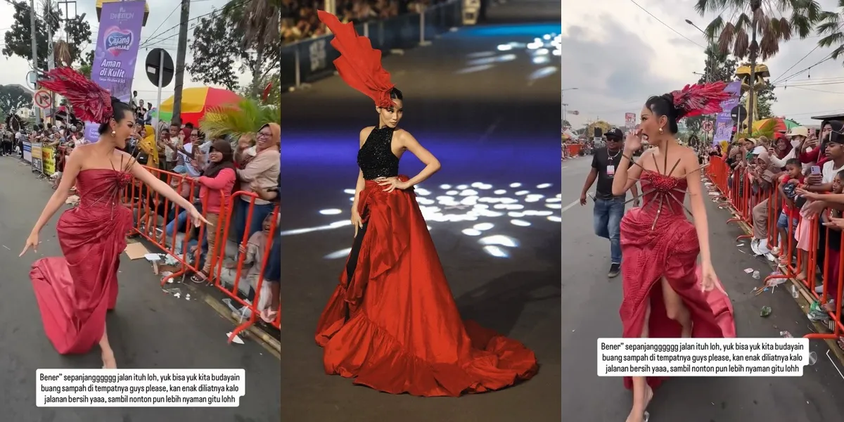 Patricia Gouw's Moment Reminds the Audience Not to Litter at Jember Fashion Carnaval