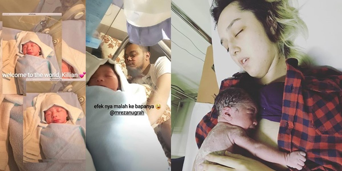 Reza Smash's Wife's Childbirth Moment, Gives Birth to Handsome Baby Boy