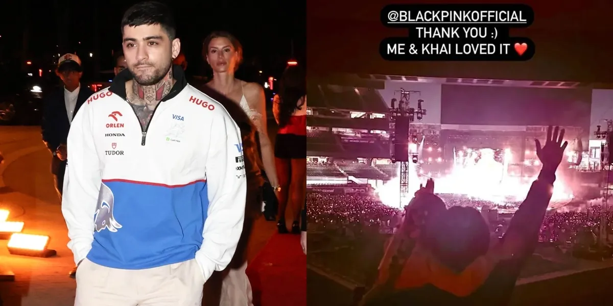Portrait of Zayn Malik Watching BLACKPINK Concert for His Child, Says Thank You