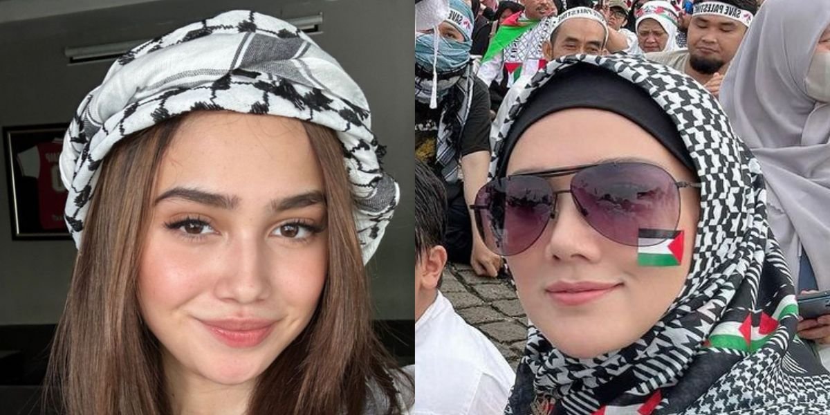 Mulan Jameela's Spirit! 8 Portraits of Artists Supporting Palestine, Including Syifa Hadju and Najwa Shihab Joining the Peaceful Action at Monas