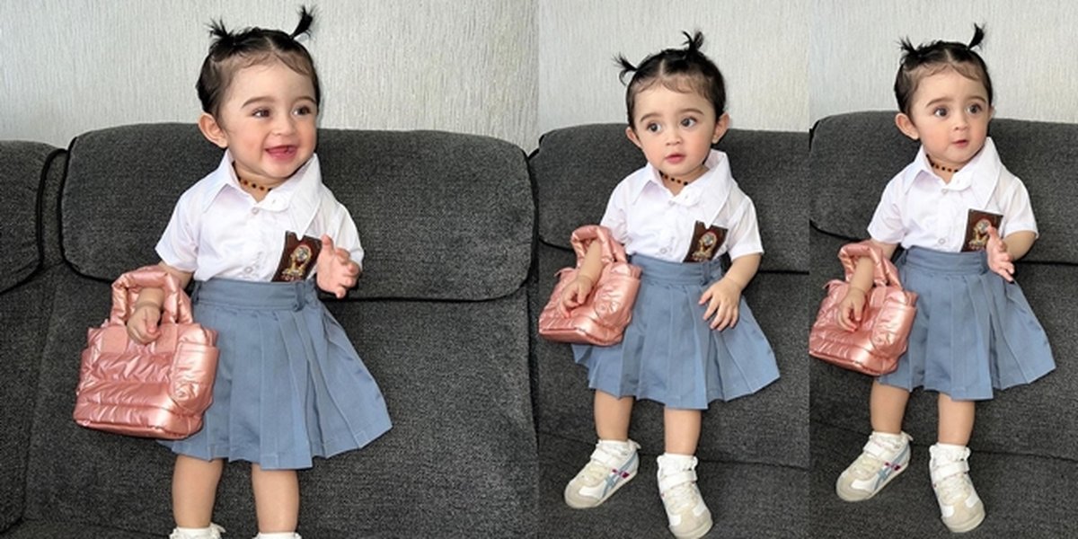 Promoted, 8 Portraits of Baby Guzel, Ali Syakieb and Margin's Child, Becoming a Cool High School Student - Her Bag is Not Supporting