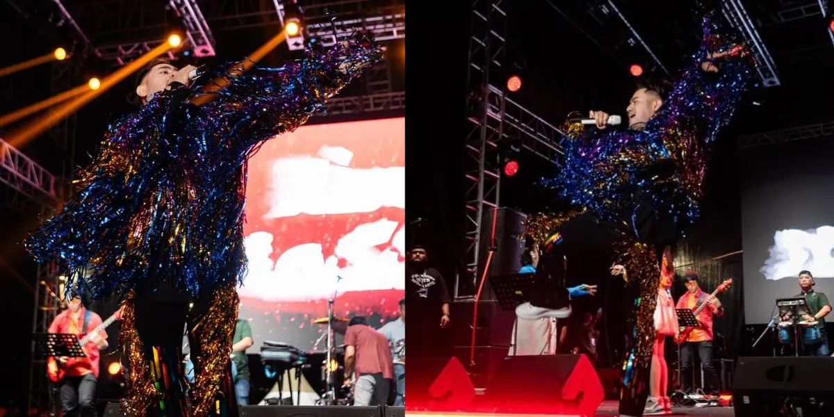 Nassar Appears Eccentric with a Costume Made of Gift Paper Shreds, His Stage Performance Flooded with Praise