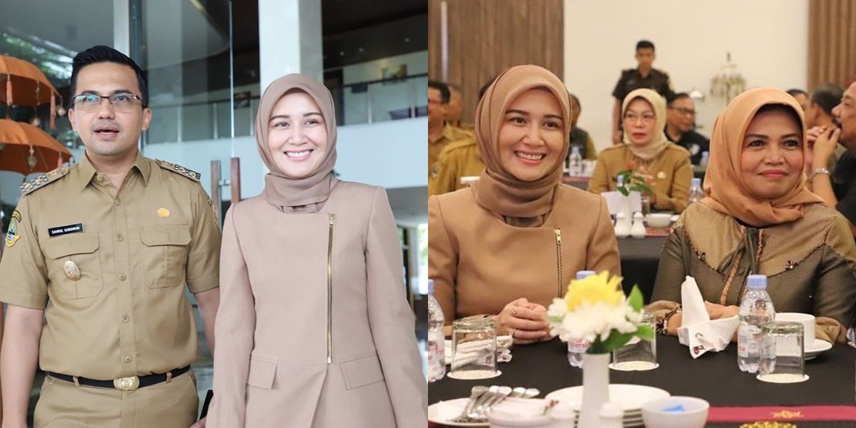 Admitting to be Simulating to be a Civil Servant (PNS), 8 Photos of Dine Mutiara Accompanying Sahrul Gunawan at Work - Wants to Cry Throughout the Event
