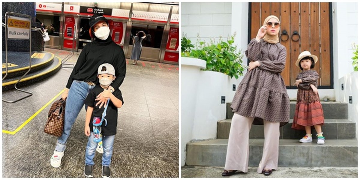 Ngehits Together, Here are 9 Photos of Nycta Gina Twinning Outfits with Her Children