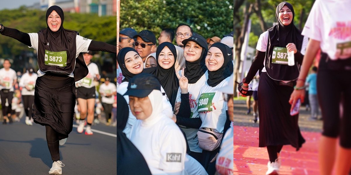 Natasha Rizky's Outfit is Praised by Netizens, 8 Photos of Natasha Rizky Joining the 5K Marathon with Irish Bella and Dian Ayu Lestari