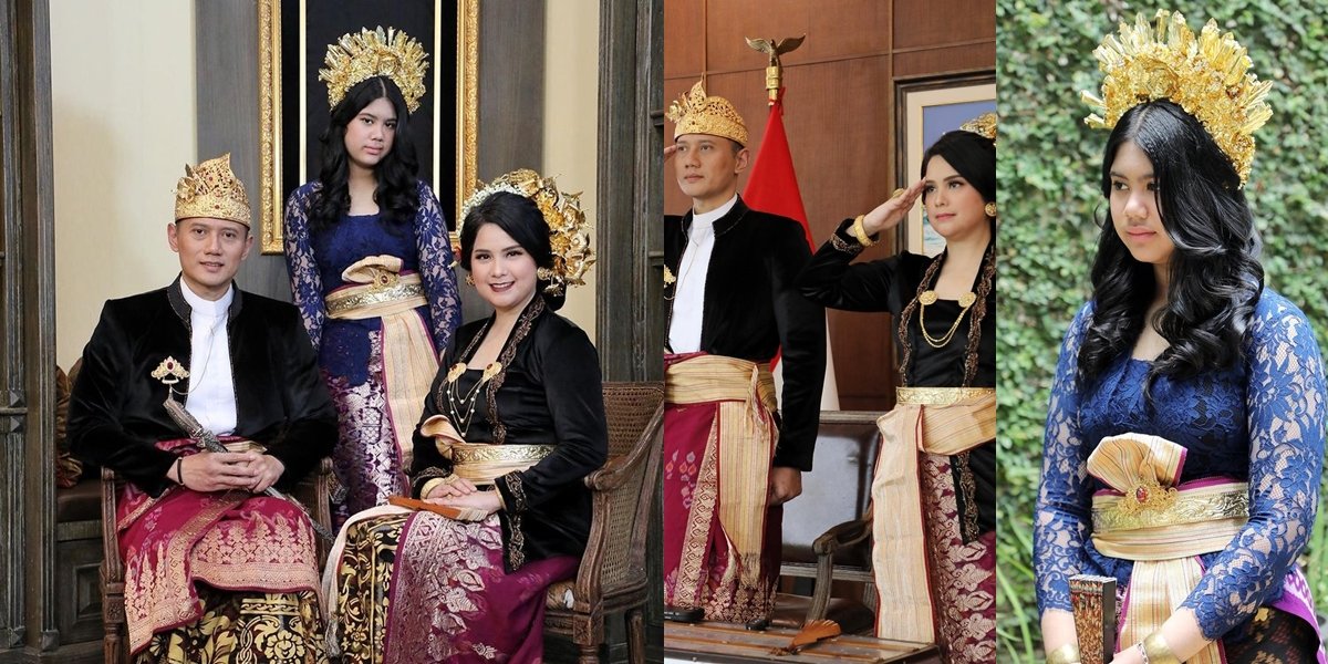 Wearing Balinese Traditional Clothing, 8 Photos of Annisa Pohan and AHY's Independence Day Ceremony at Home - Also Celebrating Almira's Birthday