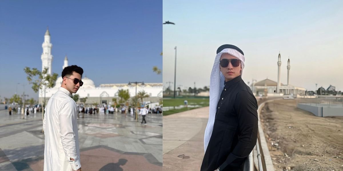 Wear Gamis and Sorban During Umrah, 8 Handsome Portraits of Verrell Bramasta Mistaken for the Royal Family