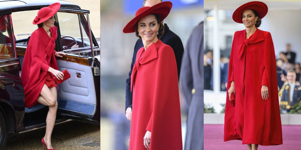 Wearing a Striking Colored Dress, 8 Photos of Kate Middleton That Caught Attention When Welcoming the President of South Korea