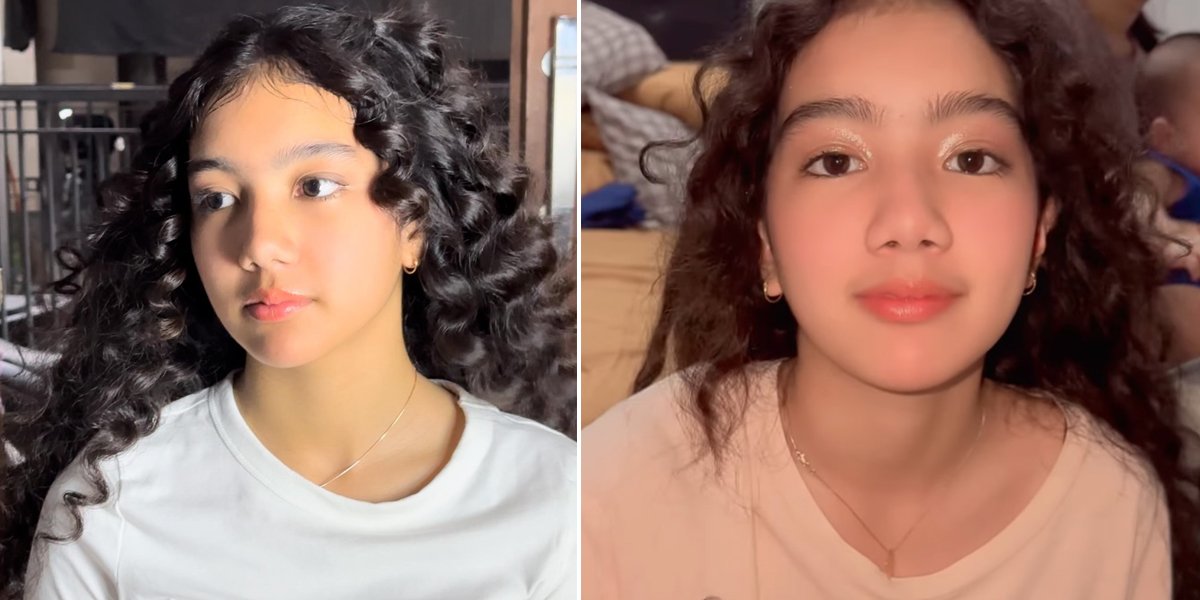 Wearing Makeup & Curly Hair Styling, Leticia, the Eldest Daughter of Sheila Marcia, Looks Even More Beautiful Like Her Mother