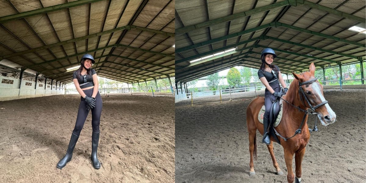 Showing off a New Hobby, 8 Pictures of Putri Isnari Horseback Riding - So Cool!