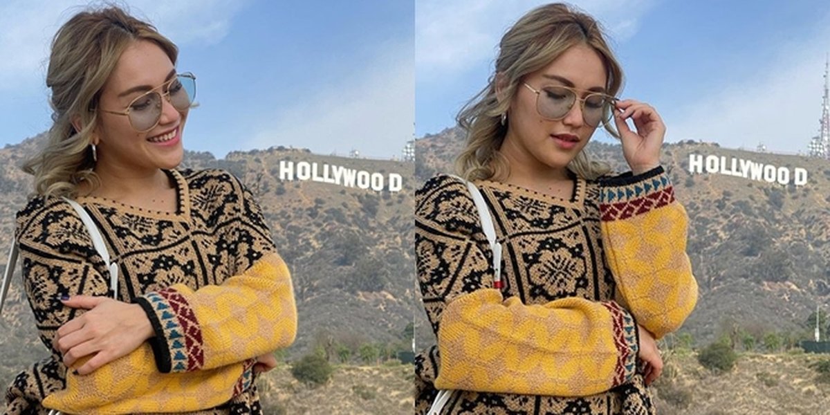Showcasing Beauty, Series of Photos of Ayu Ting Ting Posing on 'HOLLYWOOD' Hill: Flaunting an On Point Style Like an International Star