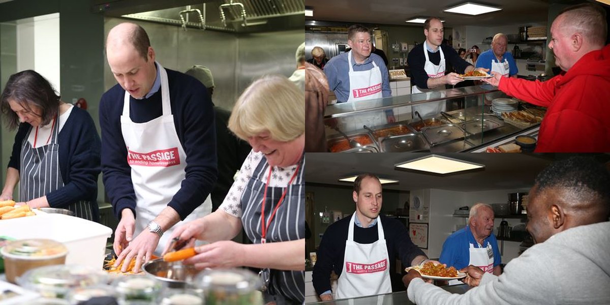 Prince William Cooks for the Homeless in His Mother's Memory