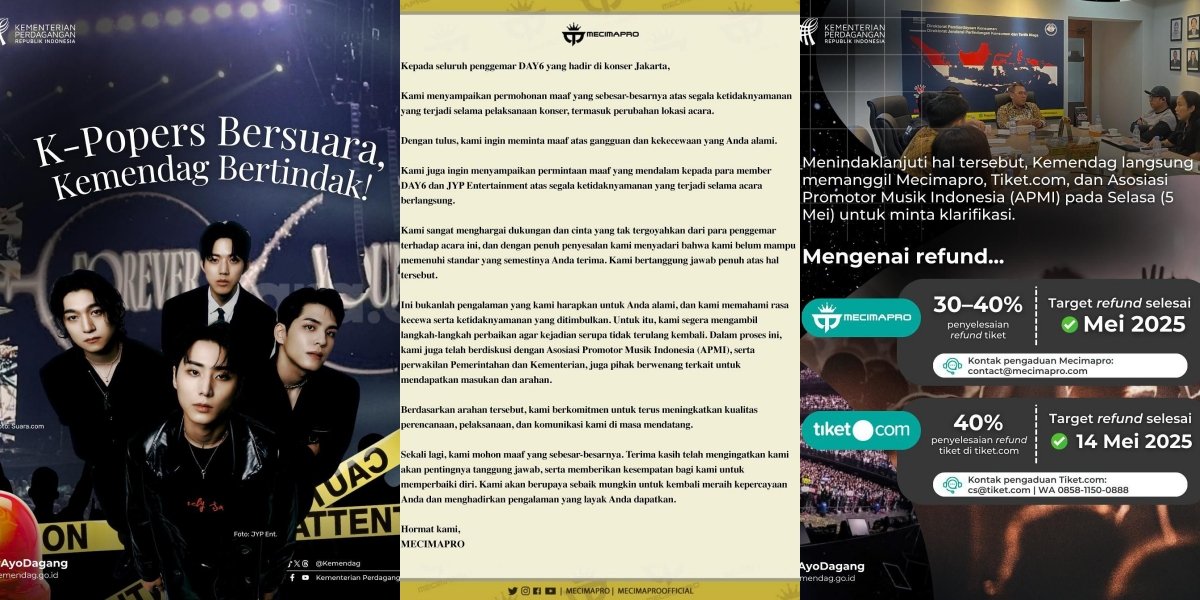 Call the Promoter, Ministry of Trade Ready to Oversee the Refund Process for DAY6 Concert - Target Completion by May 2025
