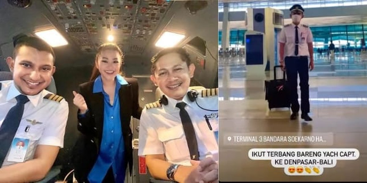Couple Profession as Pilots, 7 Photos of Fitri Carlina's Fun Accompanying Her Husband Flying from Jakarta to Bali
