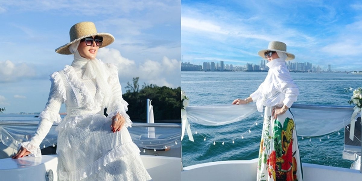 After being called like someone who wants to dive by Reino Barack, here are 8 pictures of Syahrini looking elegant like a noble when sailing in Japan - Once showed affection with her husband