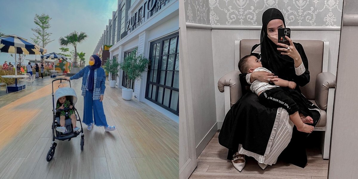 Full of Happiness and Harmony, Here are 8 Latest Portraits of Zaskia Sungkar who Always Looks Beautiful and Cool Taking Care of Baby Ukkasya Until Matching Outfits