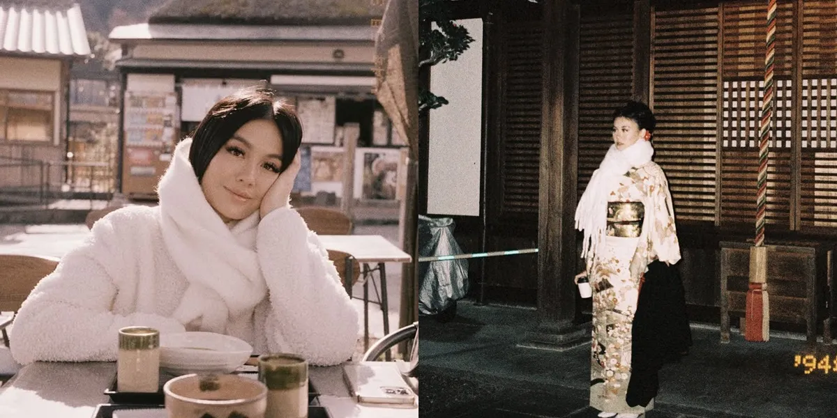 7 Photos of Agnez Mo's Vacation in Japan, Trying on a Kimono - Casual Swag Look