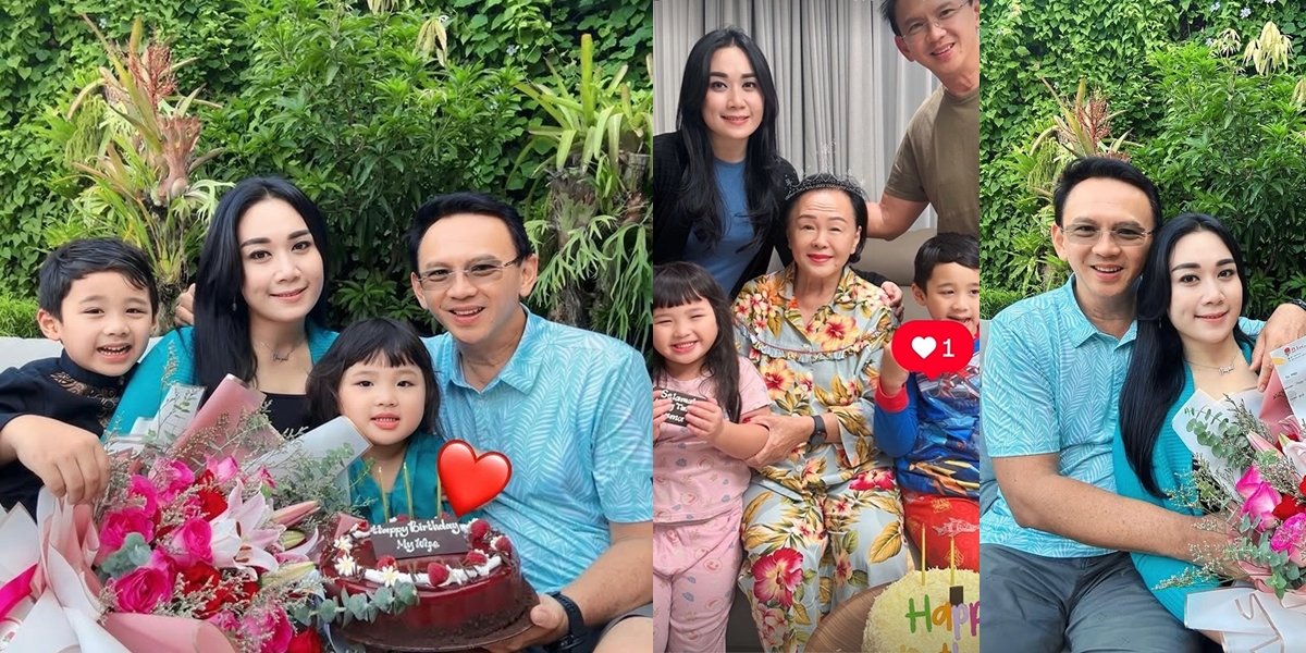 Ahok's Portrait Celebrates Puput Nastiti's 28th Birthday, Gives Flowers and Cake - His Romantic Message
