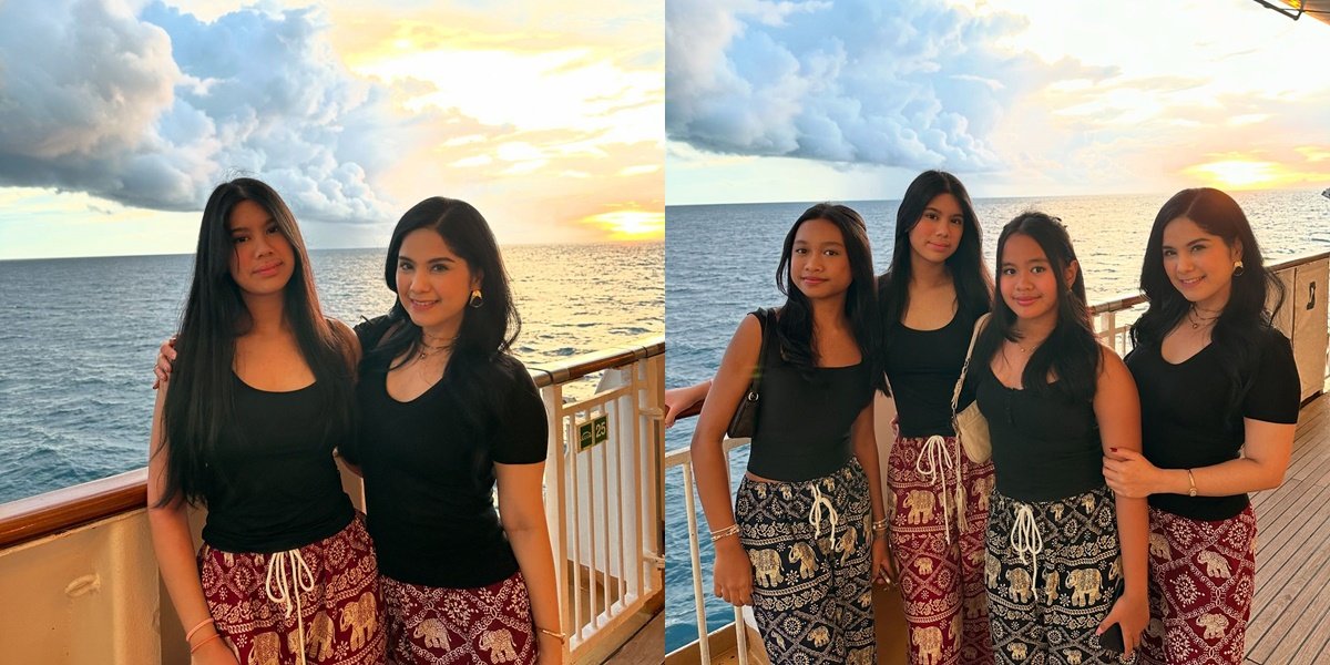 Aira Yudhoyono and Annisa Pohan's Portrait on a Cruise Ship, Daughter Taller Like a Model - Mother Stays Young Suitable to Join Her Children's Gang