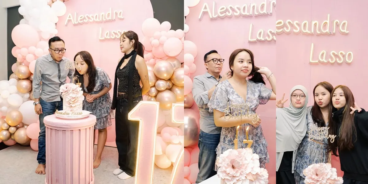 Portrait of Alessa Lasso Celebrating Her 17th Birthday in Style, Ari Lasso Gives a Diamond Necklace as a Gift