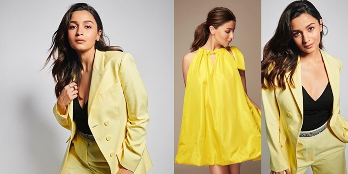 Portrait of Alia Bhatt with Yellow Outfit, Pregnant Woman Looking Fresh and Beautiful - Captivating Aura