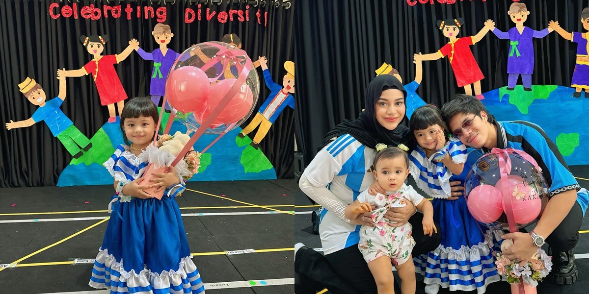 Ameena's Portrait at the Arts Festival in Her School, So Adorable - Getting Smarter While Posing in Front of the Camera